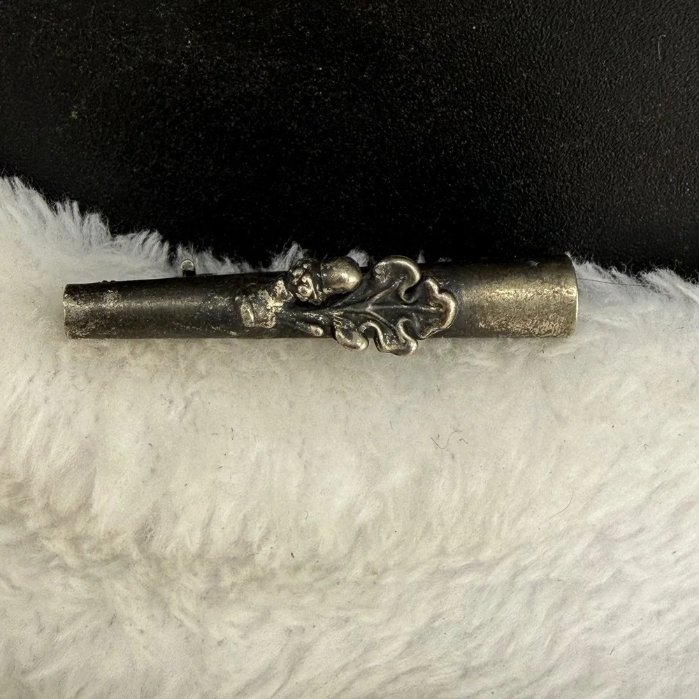 Vintage Sterling Silver Tussie Mussie Floral Brooch Posey Flower Holder Pin